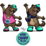 mascotte marmotte pour station de ski Mont Champs du feu