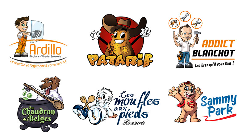 Création de logos avec mascottes professionnels