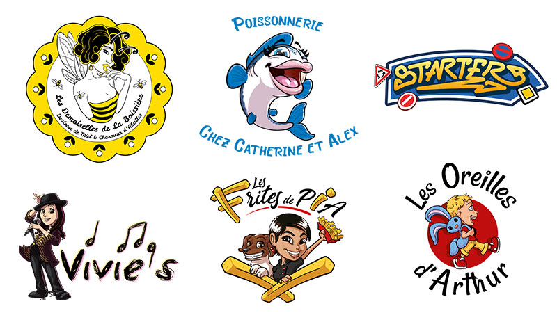 Création de logos avec mascottes professionnels