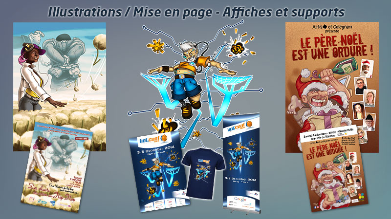 Création d'affiches avec illustrations