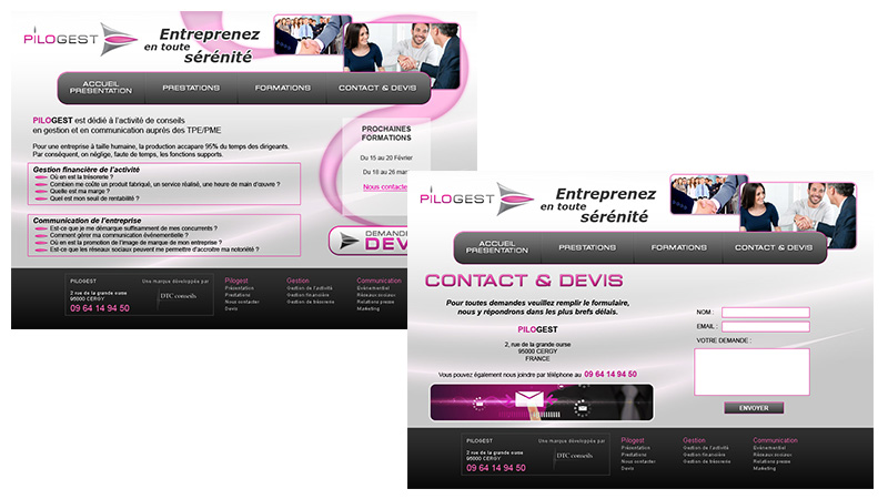 Design de site internet pour conseil en gestion