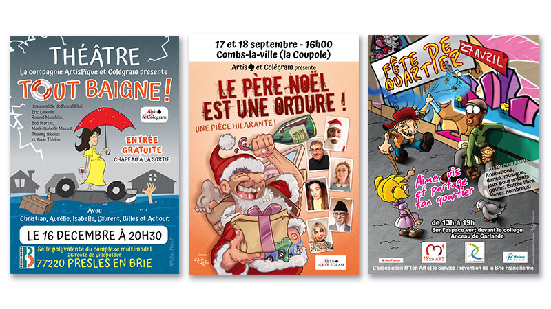 Affiches avec ambiance cartoon
