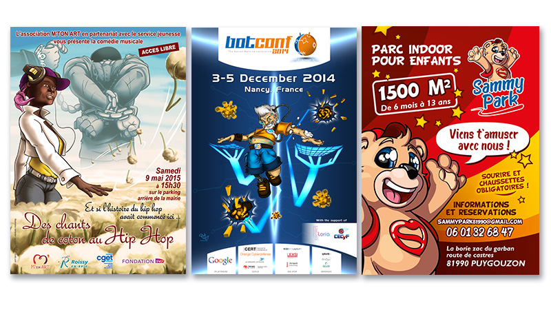 Affiches avec illustrations