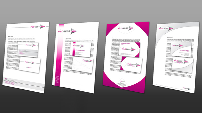 Exemples de propositions de cartes de visites avec entêtes de lettre