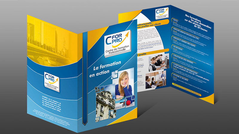 Plaquette commerciale pour un centre de formation