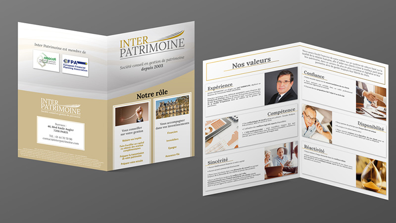 Plaquette commerciale pour conseiller financier