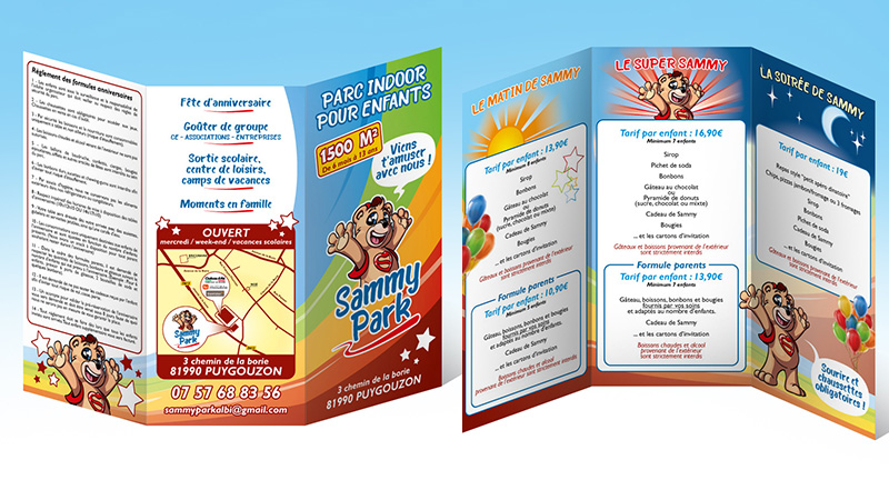 Dépliant pour parc de jeu pour enfants