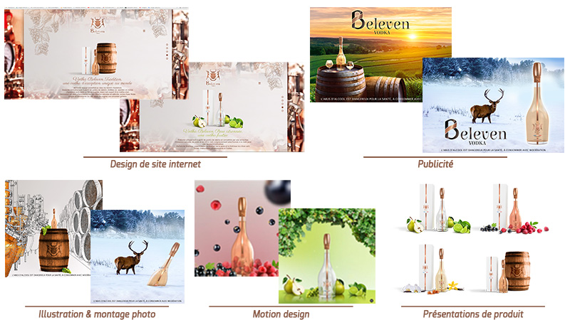 Supports de communication numériques pour vente de spiritueux haut de gamme